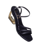 Sandália Zatz Salto Geométrico Médio Preto