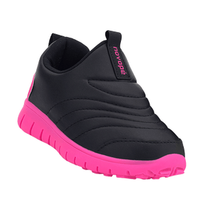 Tênis Infantil Novopé Super Flex Resistente a água Preto Pink Fluor