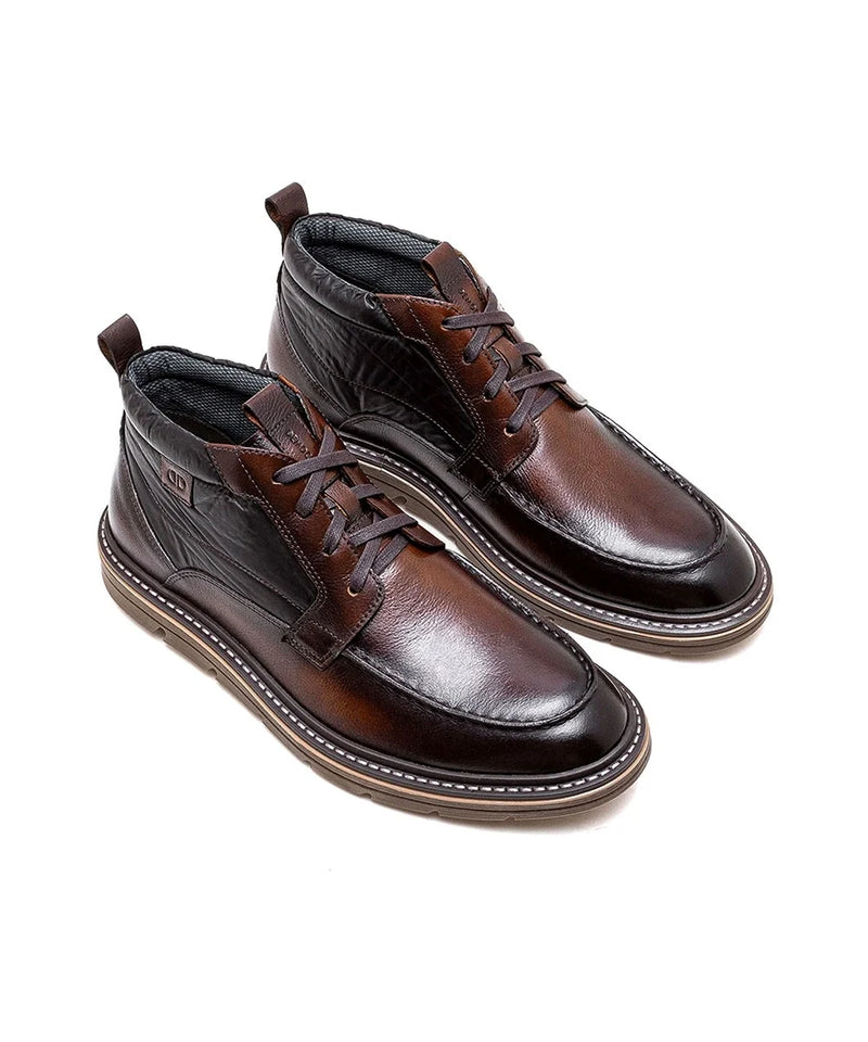 Bota Masculina Democrata Jeff Couro Mogno