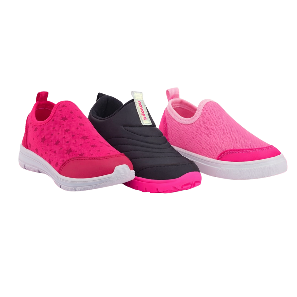 Funfy Combo Infantil 3 Pares Tenis Casual Menina Funfy
